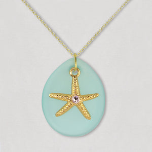 Sea Glass with Starfish Necklace