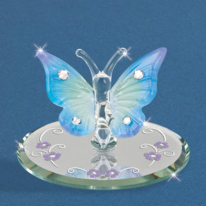 Blue Butterfly with Crystals