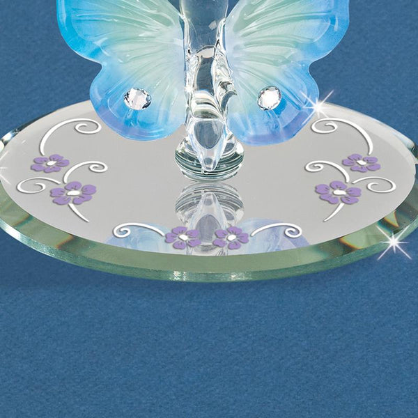 Blue Butterfly with Crystals