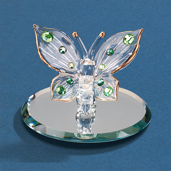 Butterfly with Green Crystals