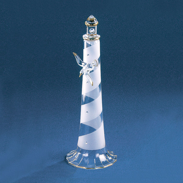 Spiral Lighthouse with Sea Gull (Tall)